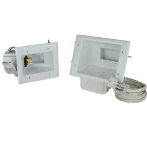 Datacomm Electronics 50-6623-WH-KIT Flat TV Cable Organizer Kit w/ Duplex Power